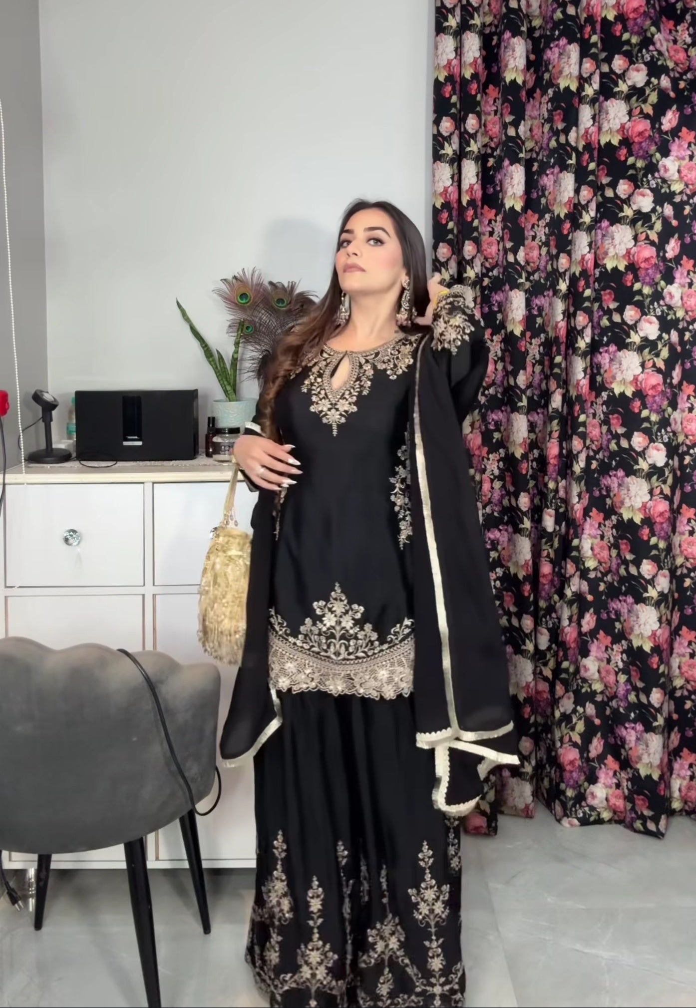 Launching new designer party wear top and Sharara and plazzo and dupata