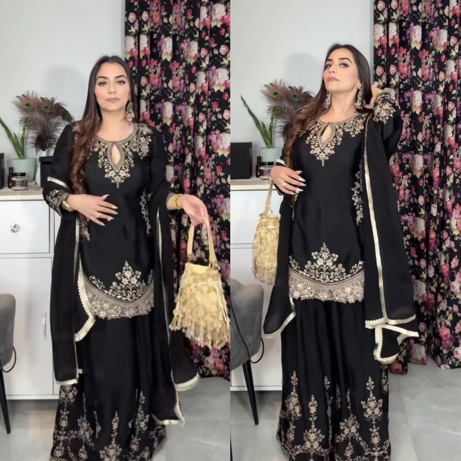 Launching new designer party wear top and Sharara and plazzo and dupata