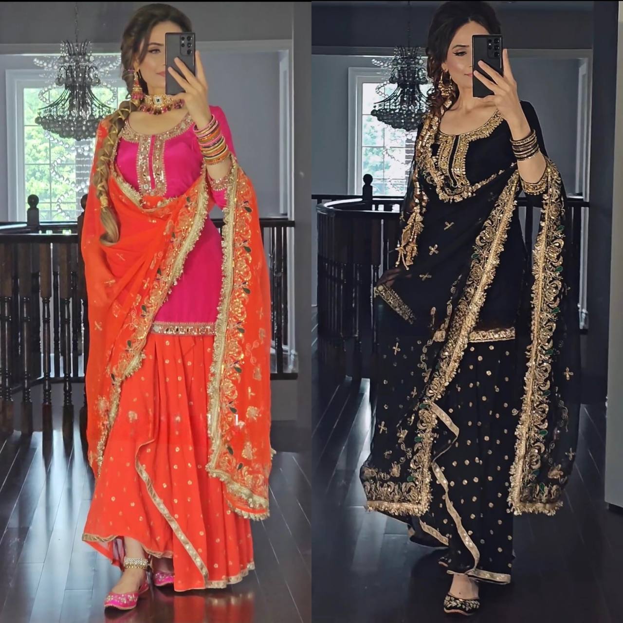 *Launching New Designer Party Wear Look Top ,Dhoti Skirt and Dupatta